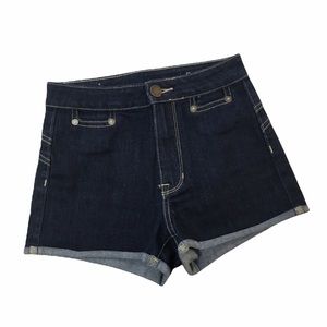 House Of Harlow Womens Size 24 Super High Waist Rise Dark Wash Denim Jean Shorts